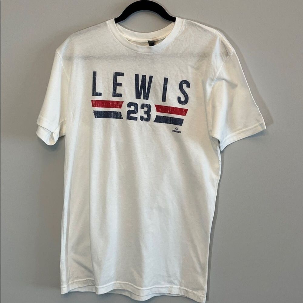 Royce Lewis Minnesota Twins MLB Graphic Short Sleeve T-Shirt White Red Blue Sz M